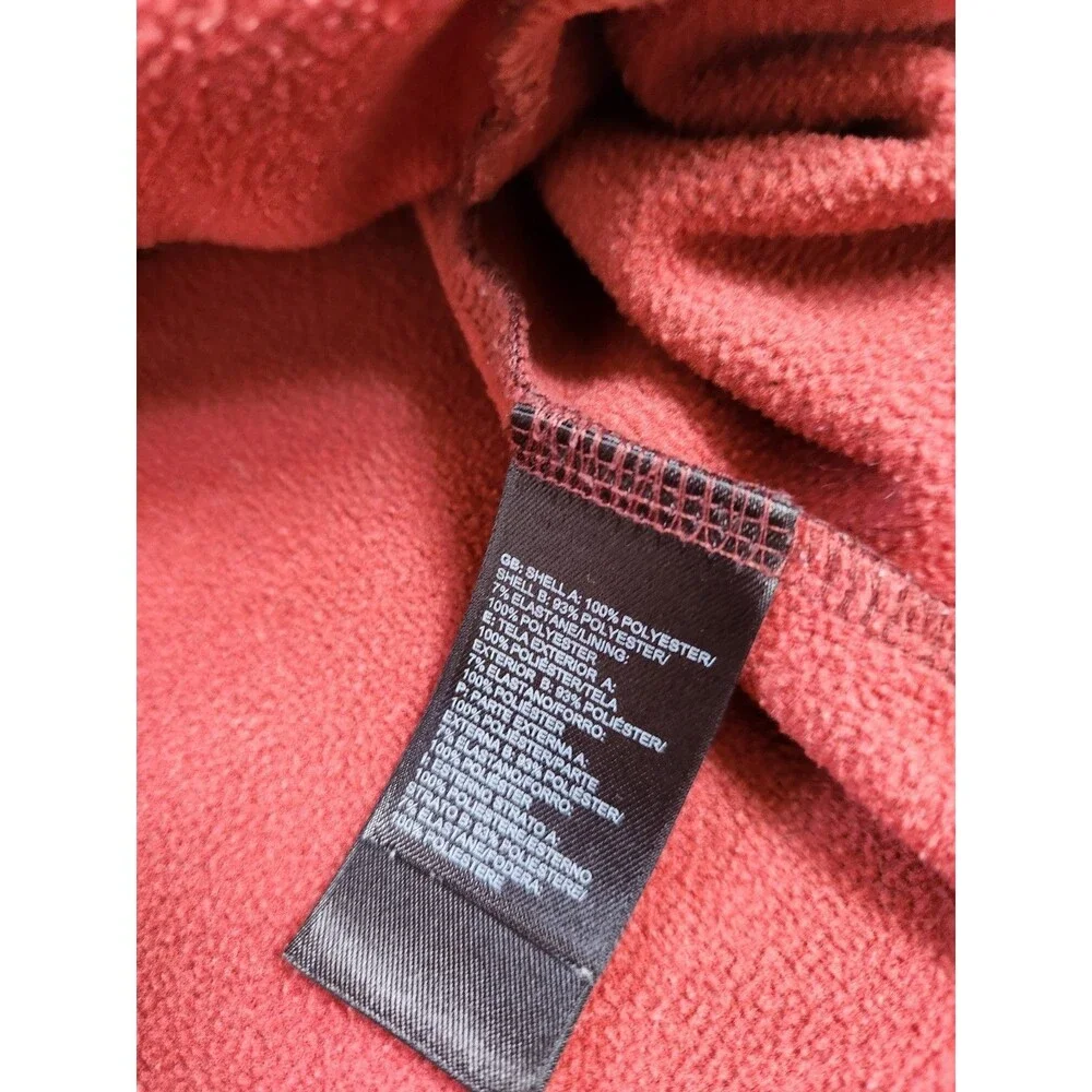 The North Face 1/4 Zip Pullover Jacket Red Heather Stretch Mens M EUC Canyonland